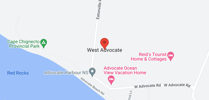 map of 65 Advocate Beach Road